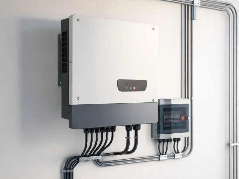 Şebeke bağlantılı güneş enerjisi inverteri kurulumu (temsili görsel)