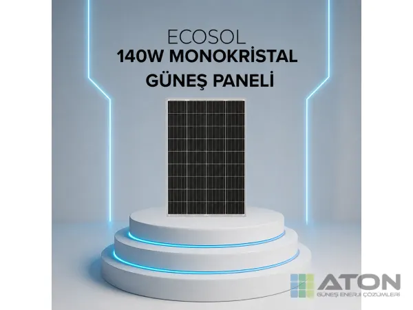140W EcoSol Half-Cut TOPCon Mono Güneş Paneli̇