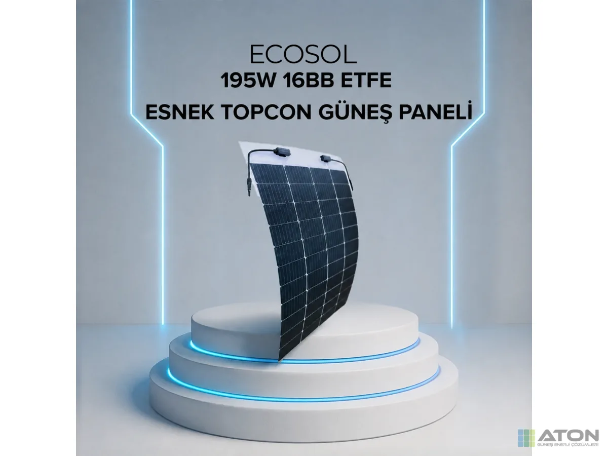 195W 16BB ETFE Esnek TOPCon Güneş Paneli̇ (EcoSol)