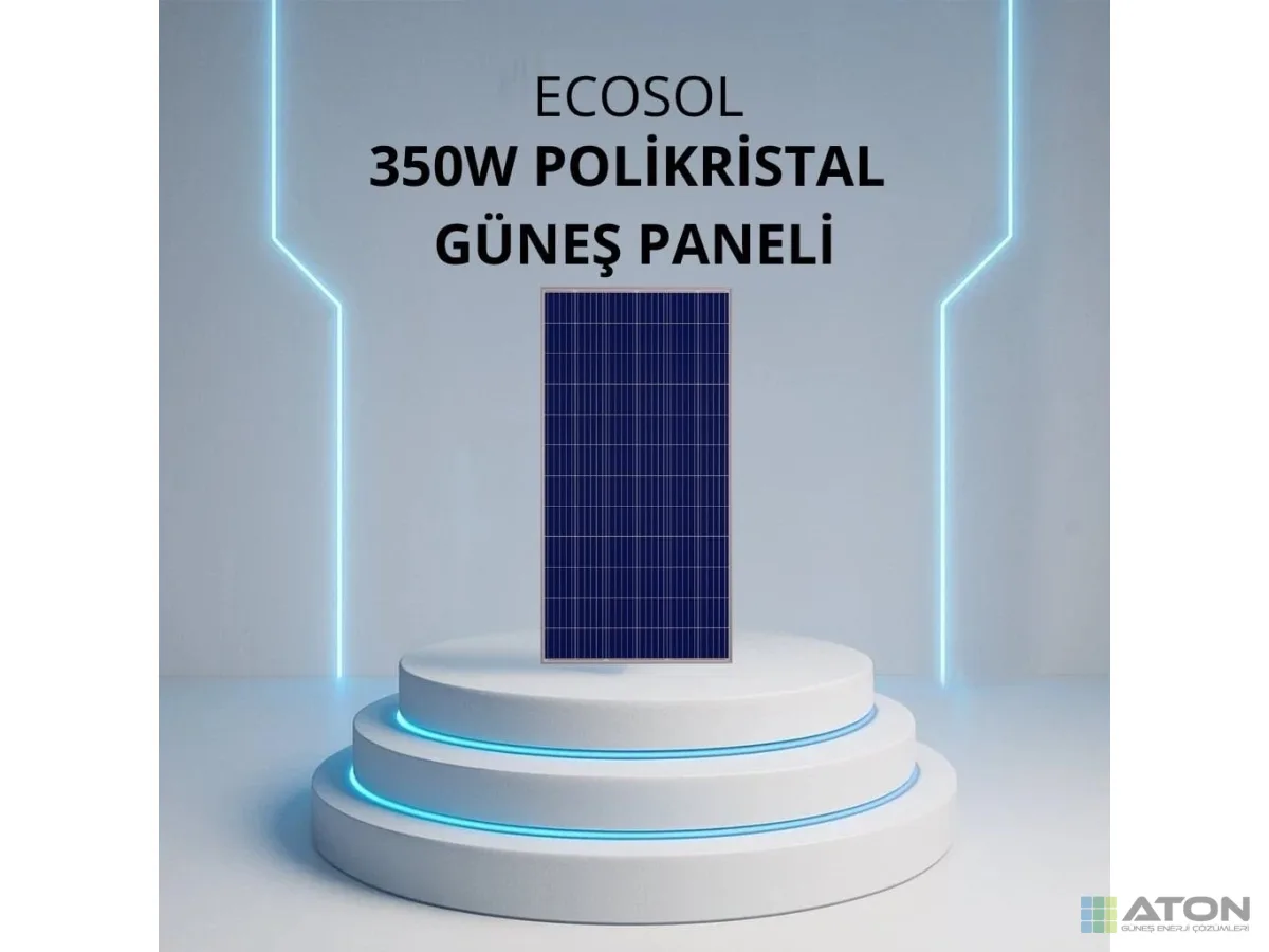 350W EcoSol Polykristal Güneş Paneli̇