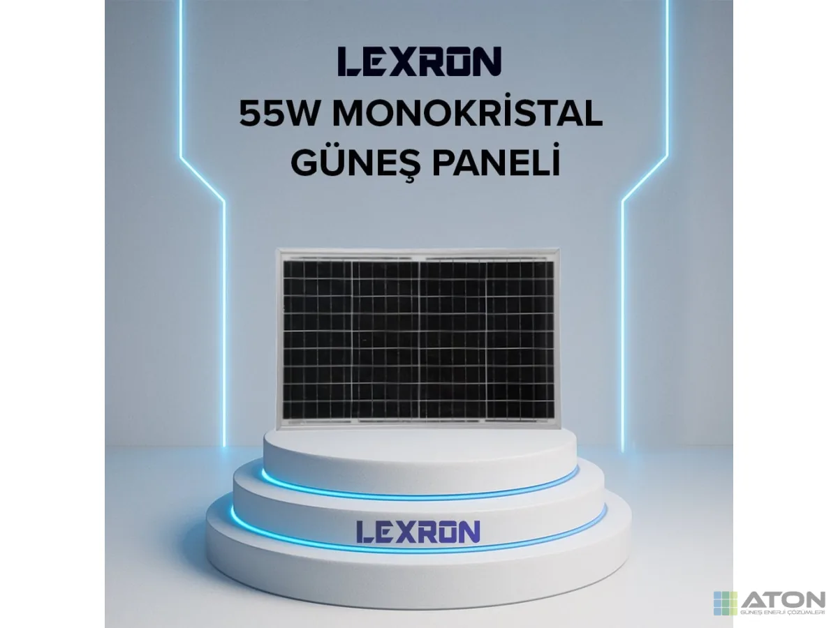 55W Monokristal Güneş Paneli̇