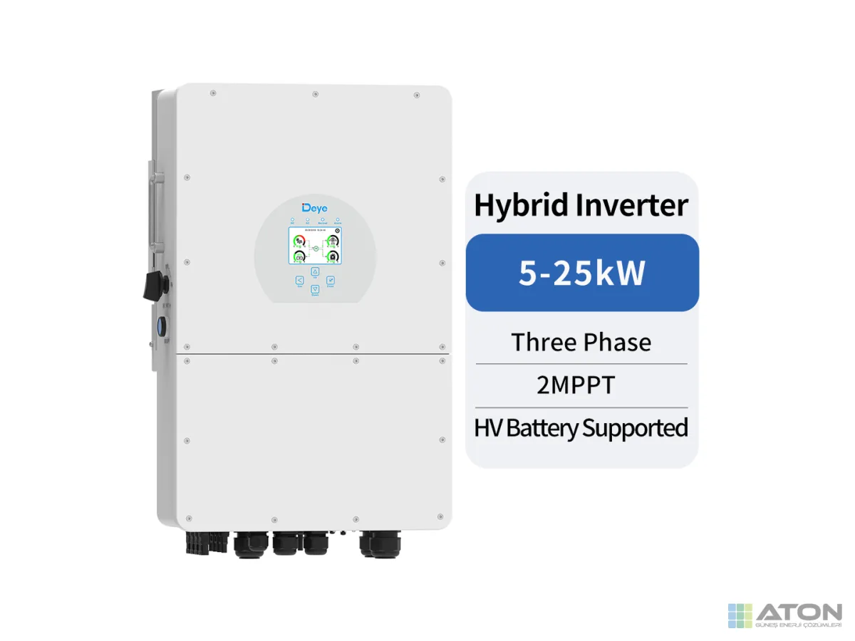 Deye 25 kW Üç Fazlı HV Hibrit İnverter