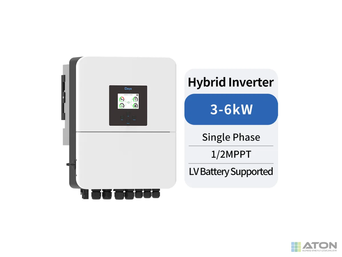 Deye 6 kW Tek Fazlı LV Hibrit İnverter