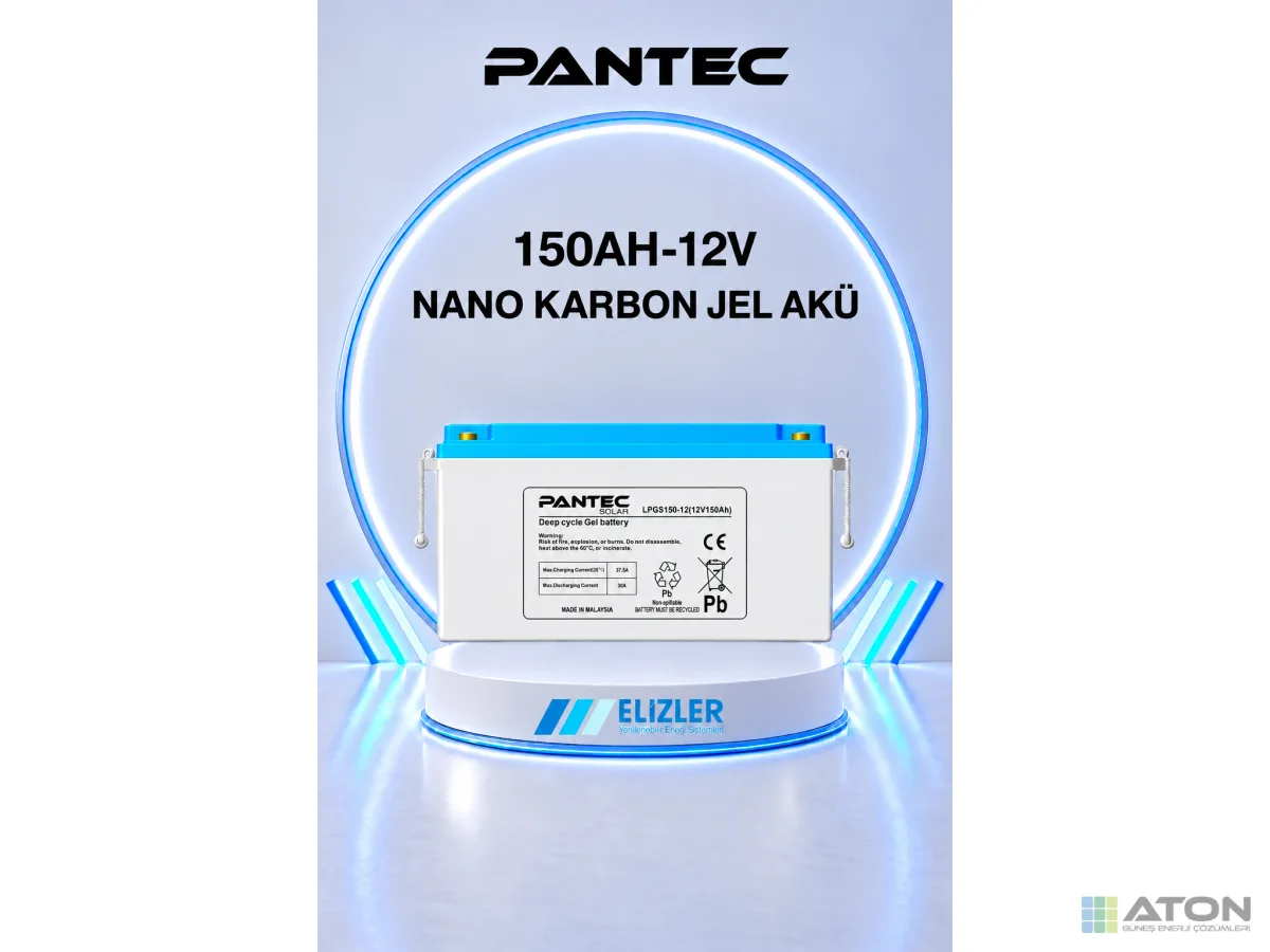 Pantec 12V 150Ah Nano-Karbon Jel Akü