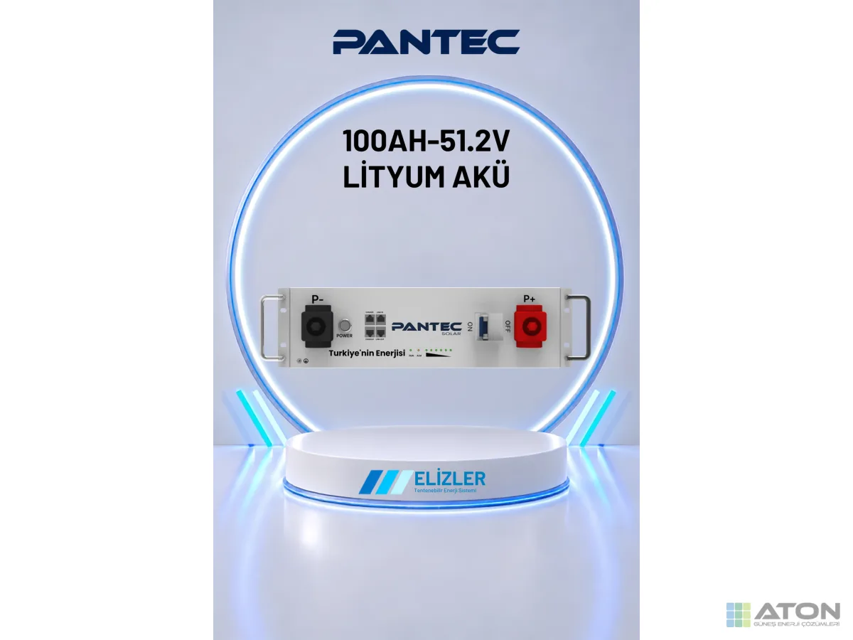 Pantec 51.2V 100Ah LFP Rack Lityum Akü