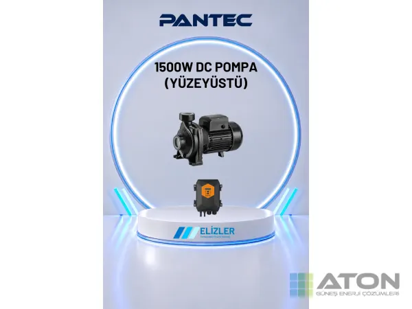 Pantec 1500W DC Güneş Yüzey Pompası (17 m³/h, 50m)