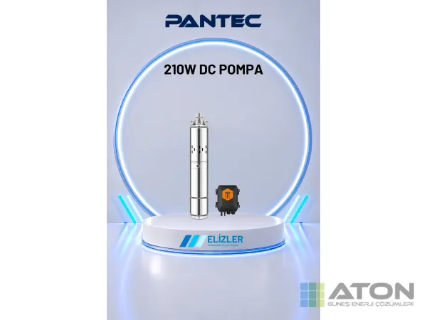 Pantec 210W DC Güneş Pompası (1.8 m³/h, 80m)
