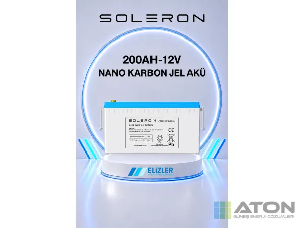 Soleron 12V 200Ah Nano-Karbon Jel Akü