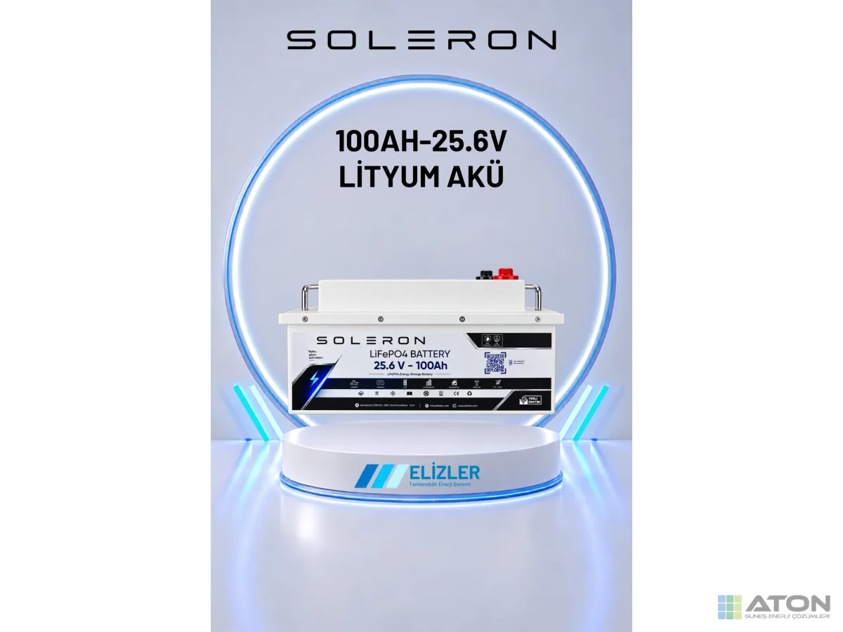 Soleron 25.6V 100Ah LFP Lityum Akü