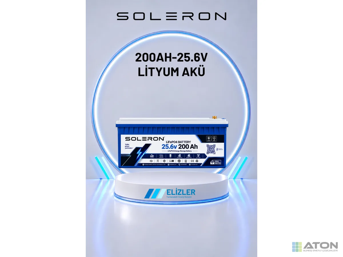 Soleron 25.6V 200Ah LFP Lityum Akü