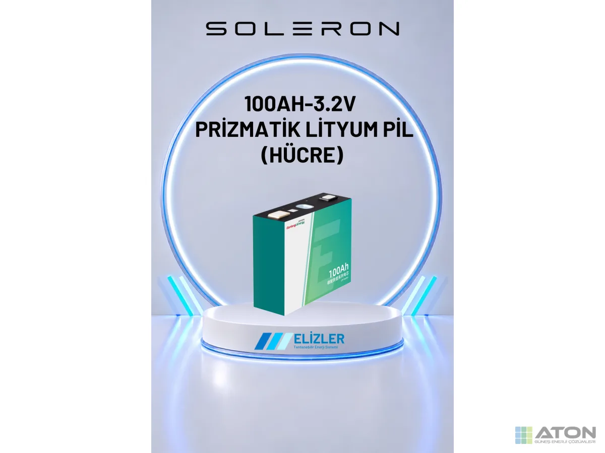 Soleron 3.2V 100Ah LFP Lityum Pil Hücresi